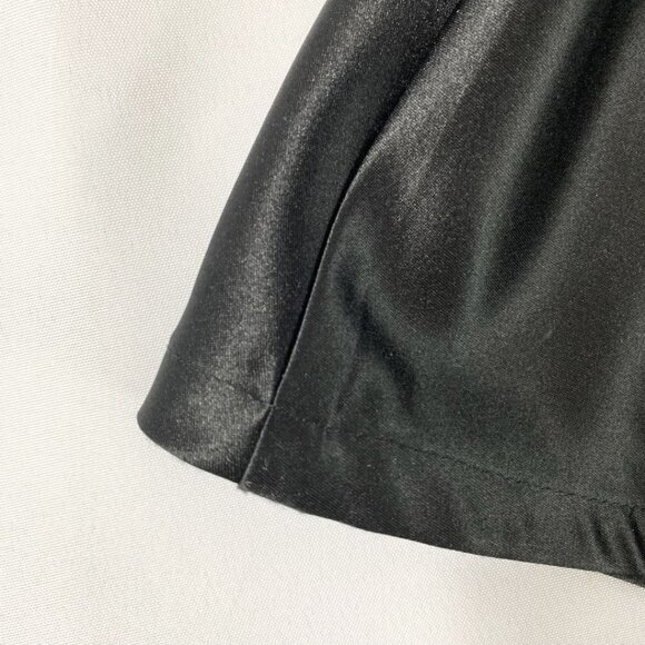 TADASHI TOO VINTAGE 90S BLACK SATIN TRAIN LONG FORMAL EVENING FULL SKIRT- 18Q - Picture 7 of 9